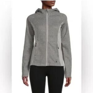 Spyder Women's Two-Tone full zip Gray fleece textured Jacket